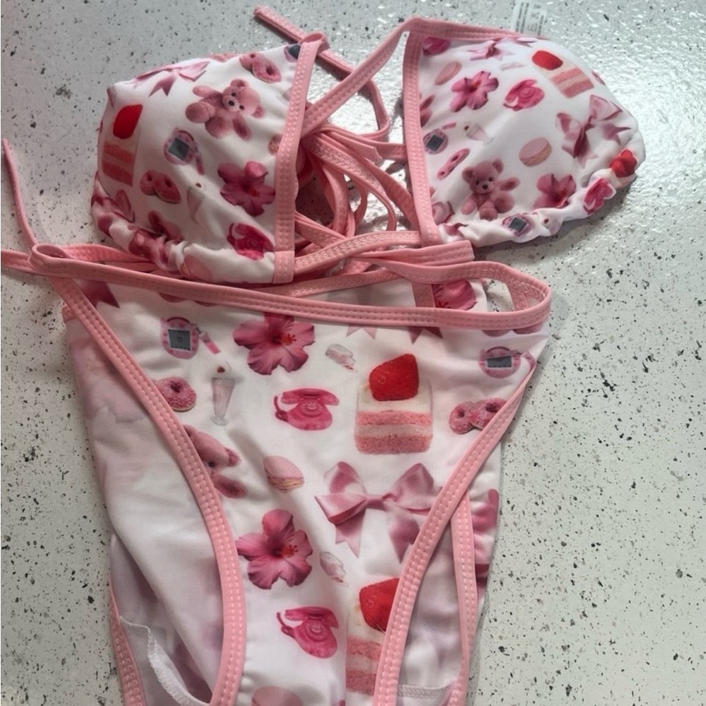 Pink two piece